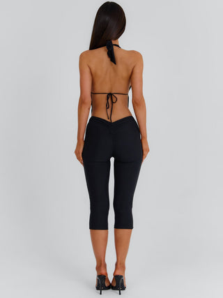 ABBY CAPRI JUMPSUIT BLACK Jumpsuit 