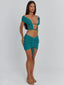 ALIA TOP TEAL Crop Top 