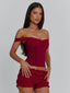 AMAYA TOP DEEP RED Crop Top 