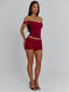 AMAYA TOP DEEP RED Crop Top 