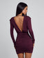 AMELIA MINI DRESS DARK MAUVE Mini Dress 