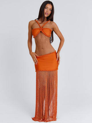 ANGELINE MAXI SKIRT ORANGE Maxi Skirt 