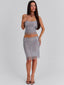 ANNARELLA MIDI SKIRT SILVER