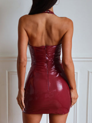 ANNELIESE MINI DRESS BURGUNDY Mini Dress 