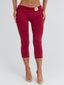 ATHEENA CAPRI PANTS DEEP RED Pants 