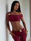 ATHEENA CROP TOP DEEP RED Crop Top 