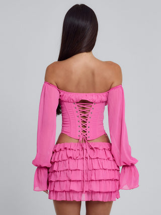 AYANI MINI DRESS HOT PINK Mini Dress 