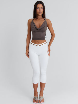 AZUL CAPRI PANTS WHITE Pants 