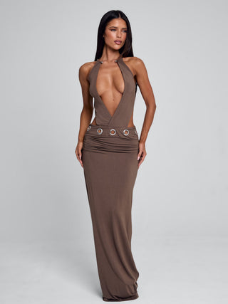 BELLINA MAXI DRESS BROWN Maxi Dress 