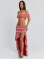 BETTY MAXI SKIRT RED GINGHAM Maxi Skirt 