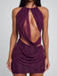 BEAUTRIX MINI DRESS DEEP PURPLE Mini Dress 