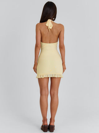 BRENDAI MINI DRESS BABY YELLOW Mini Dress 