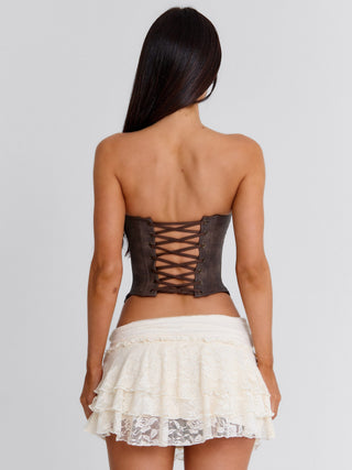 BRIELLIE MINI SKIRT IVORY Mini Skirt 