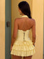 CARIE MINI DRESS BABY YELLOW Mini Dress 