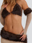 CAVEWOMAN TOP SET BROWN Crop Top 