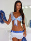 CHEERLEADER CROP TOP WHITE Crop Top 
