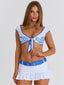CHEERLEADER CROP TOP WHITE Crop Top 