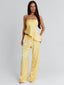 CLOVELLY SATIN PANTS YELLOW Pants 
