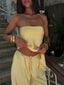 CLOVELLY SATIN PANTS YELLOW Pants 