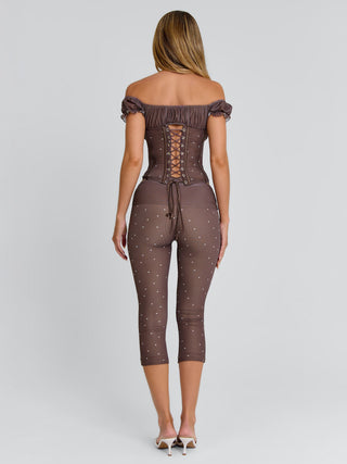 CORALA CAPRI PANTS CHOCOLATE POLKA DOT Pants 