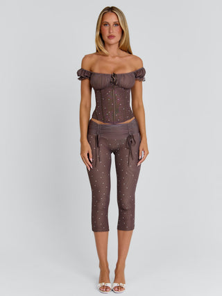 CORALA CAPRI PANTS CHOCOLATE POLKA DOT Pants 