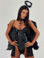 DEVIL BODYSUIT & SKIRT SET BLACK Bodysuit 