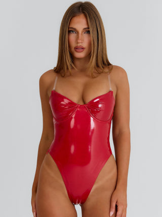 DEVIL BODYSUIT & SKIRT SET RED Mini Skirt 