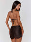 ELIANA TOP BROWN Crop Top 