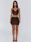 ELIANA TOP BROWN Crop Top 