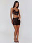 ELIANA TOP BROWN Crop Top 