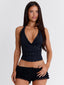 ELLIANA TOP BLACK Crop Top 