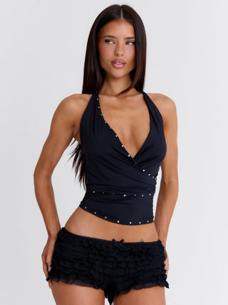 ELLIANA TOP BLACK Crop Top 