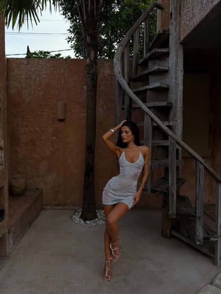 ESMERALDA MINI DRESS SILVER Mini Dress 