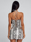 EVON MINI DRESS SILVER SNAKE Mini Dress 