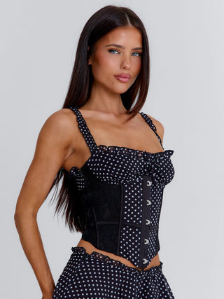 FABLE TOP BLACK POLKA DOT Corset 