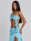 FARWIN TOP BLUE POLKA DOT Crop Top 