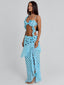 FARWIN TOP BLUE POLKA DOT Crop Top 