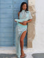 FIZA TOP TEAL Crop Top 