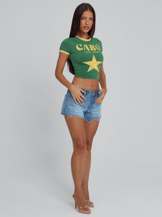 GALE TEE GREEN Crop Top 
