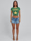 GALE TEE GREEN Crop Top 