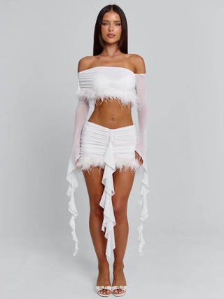 GILDA TOP WHITE Crop Top 