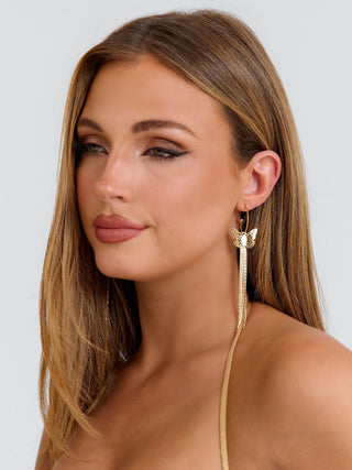 GOLD ANGEL BUTTERFLY EARRINGS GOLD Accessories 