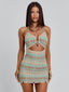 HALE MINI DRESS GREEN STRIPE Mini Dress 
