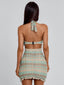 HALE MINI DRESS GREEN STRIPE Mini Dress 