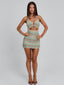 HALE MINI DRESS GREEN STRIPE Mini Dress 