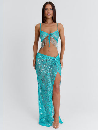 HARRPER CROP TOP TURQUOISE Crop Top 