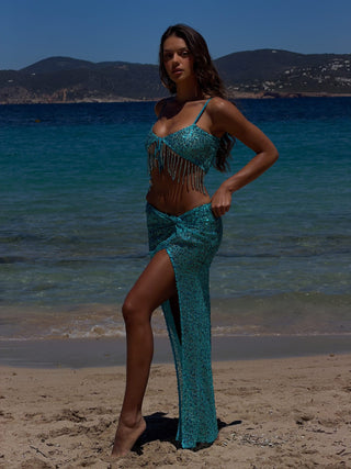 HARRPER CROP TOP TURQUOISE Crop Top 