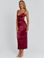 HOLLIE MIDI DRESS BURGUNDY Midi Dress 