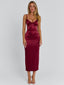 HOLLIE MIDI DRESS BURGUNDY Midi Dress 