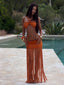 ANGELINE MAXI SKIRT ORANGE Maxi Skirt 